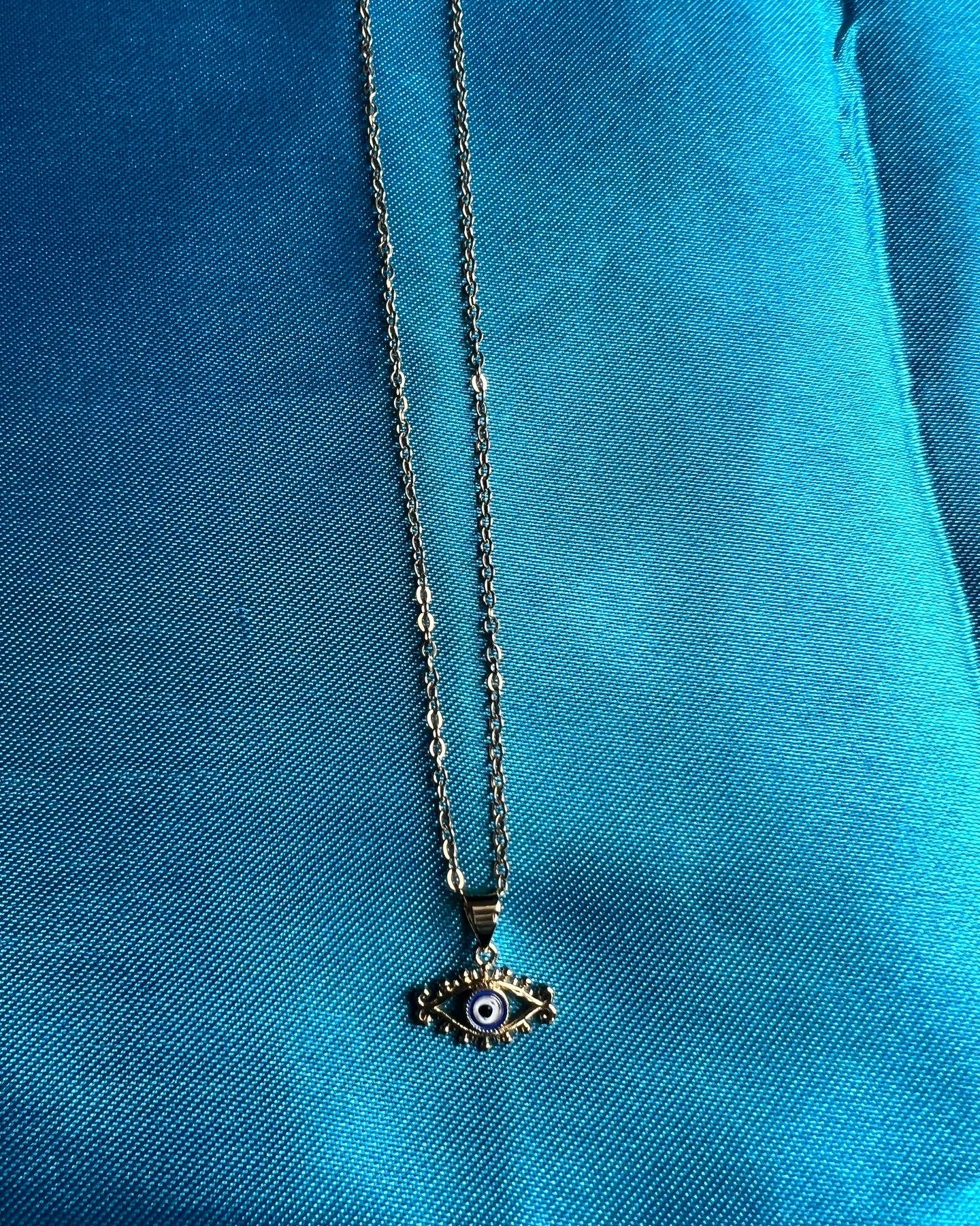 Blue evil eye necklace