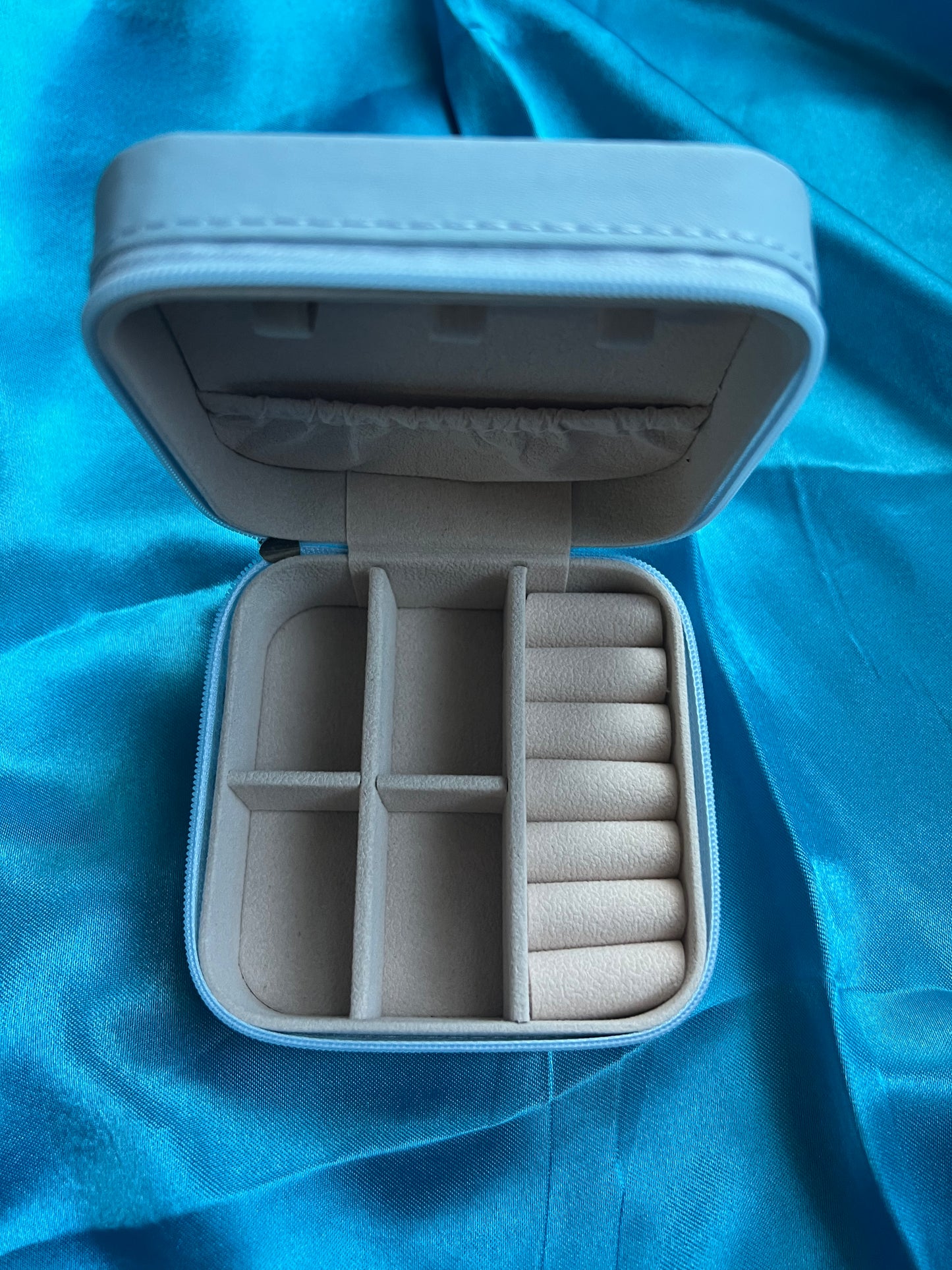 blue travel jewelry box