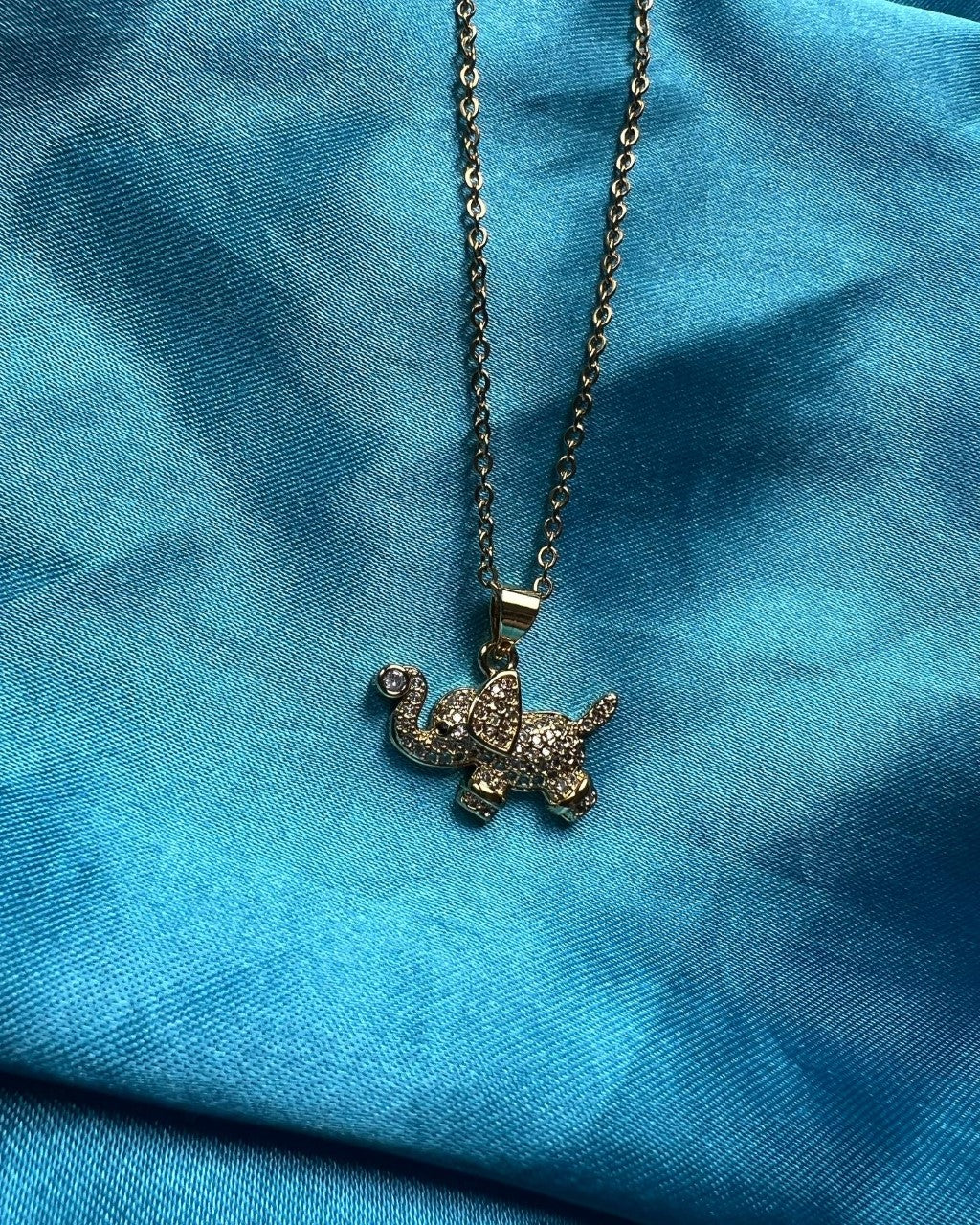 small elephant necklace