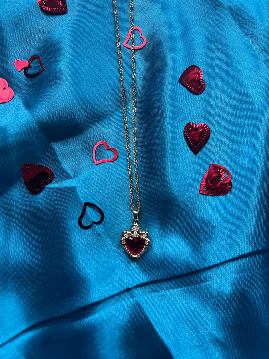 Red heart necklace