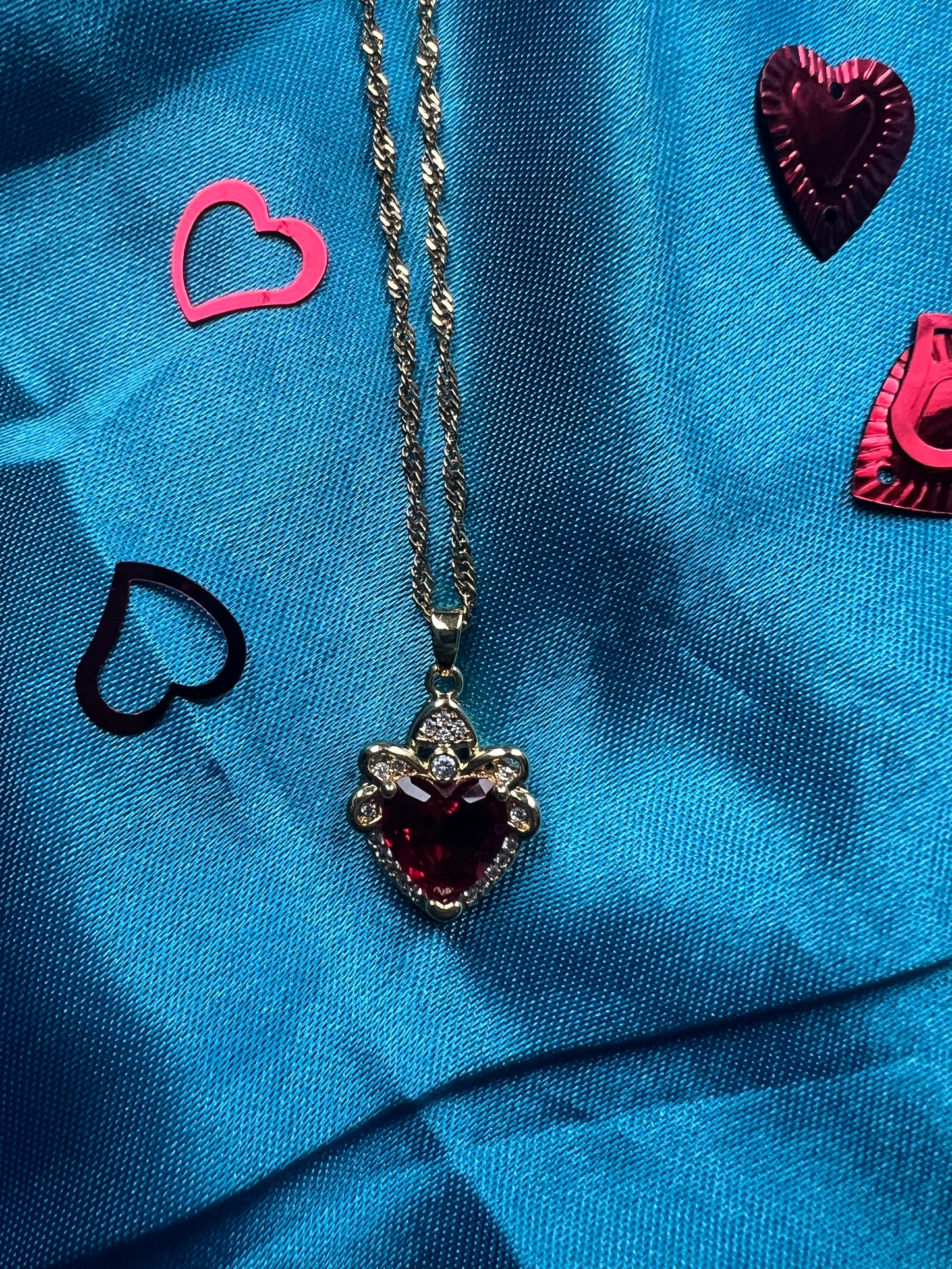 Red heart necklace