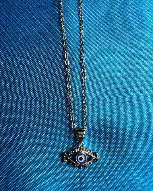 Blue evil eye necklace