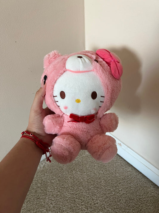 Hello kitty in pink bear onesie