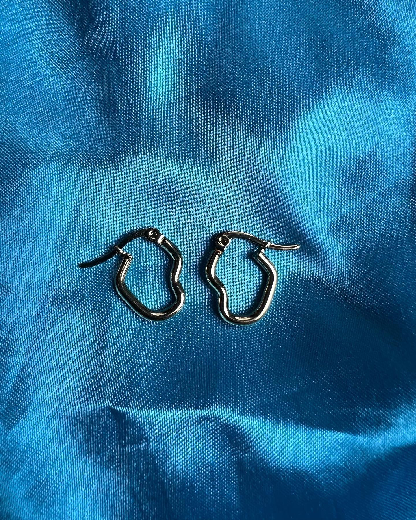 Small heart shaped earrings